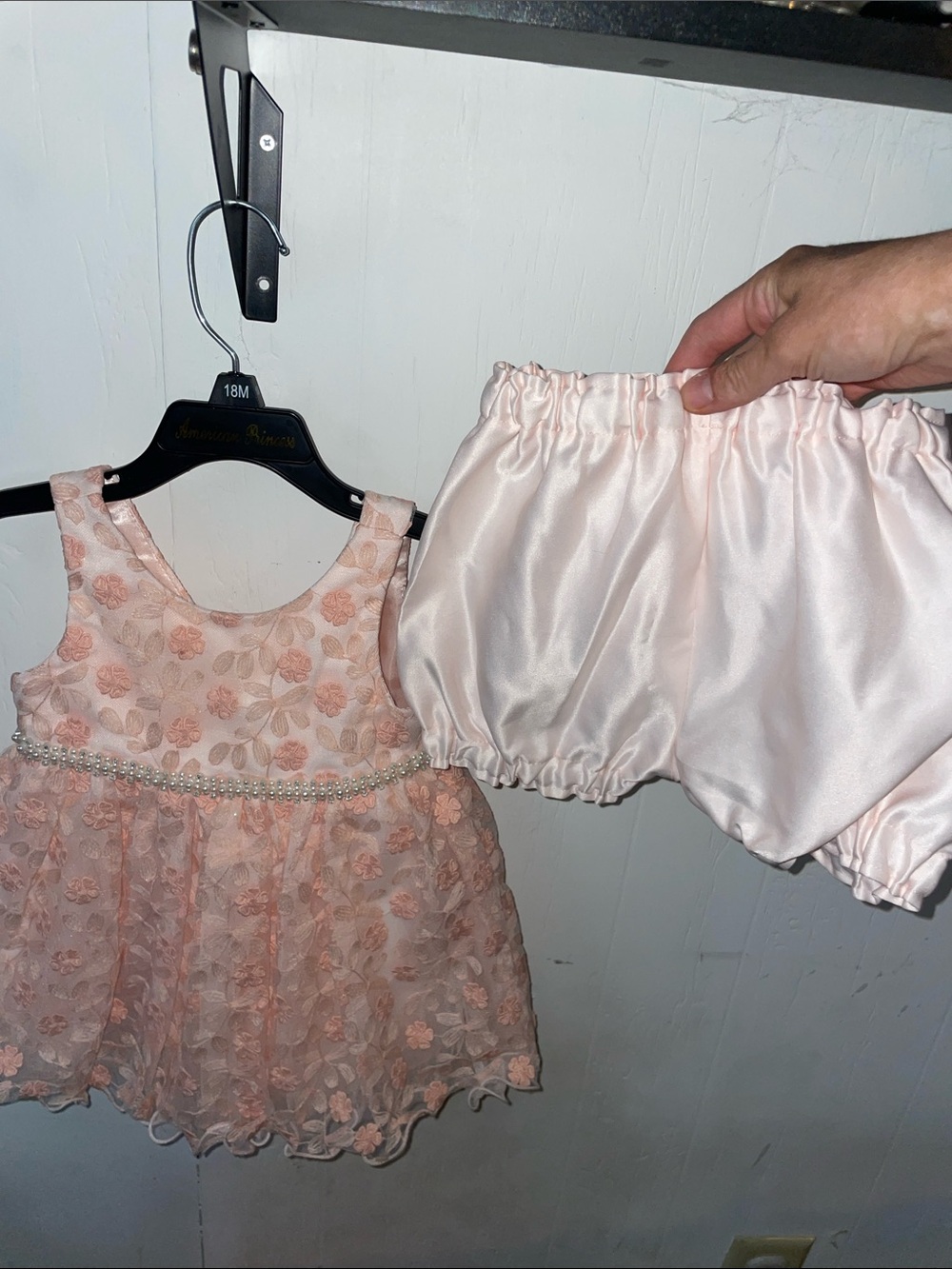 American Princess Pink Floral Bow Party Dress